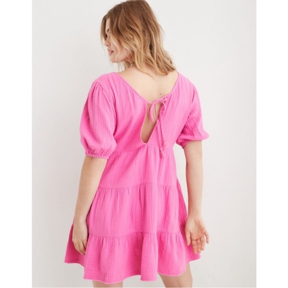 Aerie Pool to Party Cotton Dress Pink Sz Medium - Picture 3 of 13